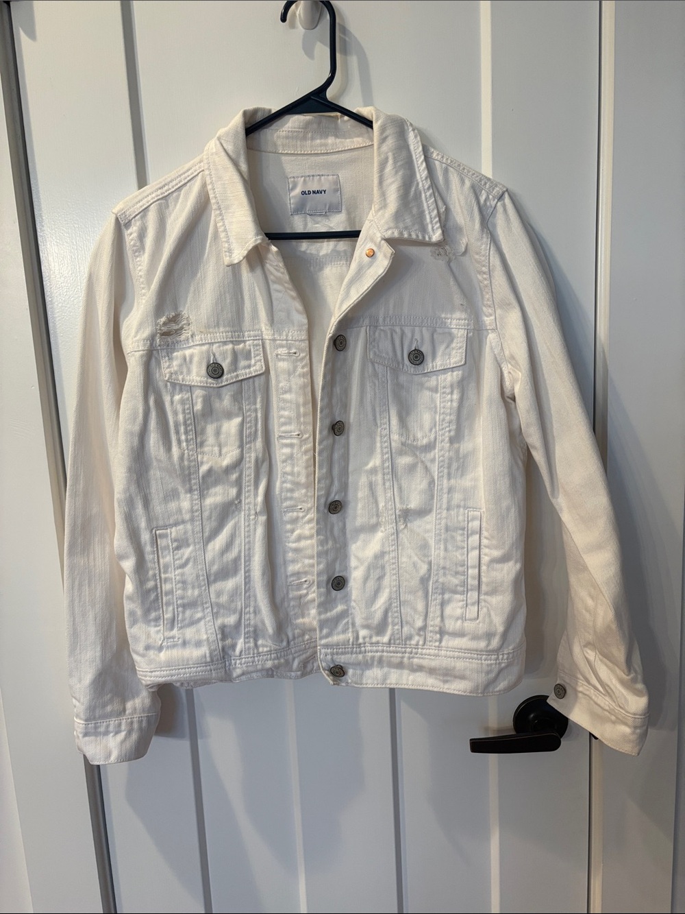 Old Navy White Denim Trucker Jacket